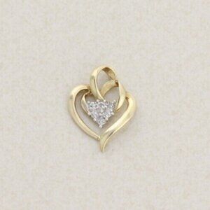 Pendant Only 10k Yellow Gold Diamond Heart Pendant